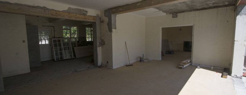 Family room towards kitchen